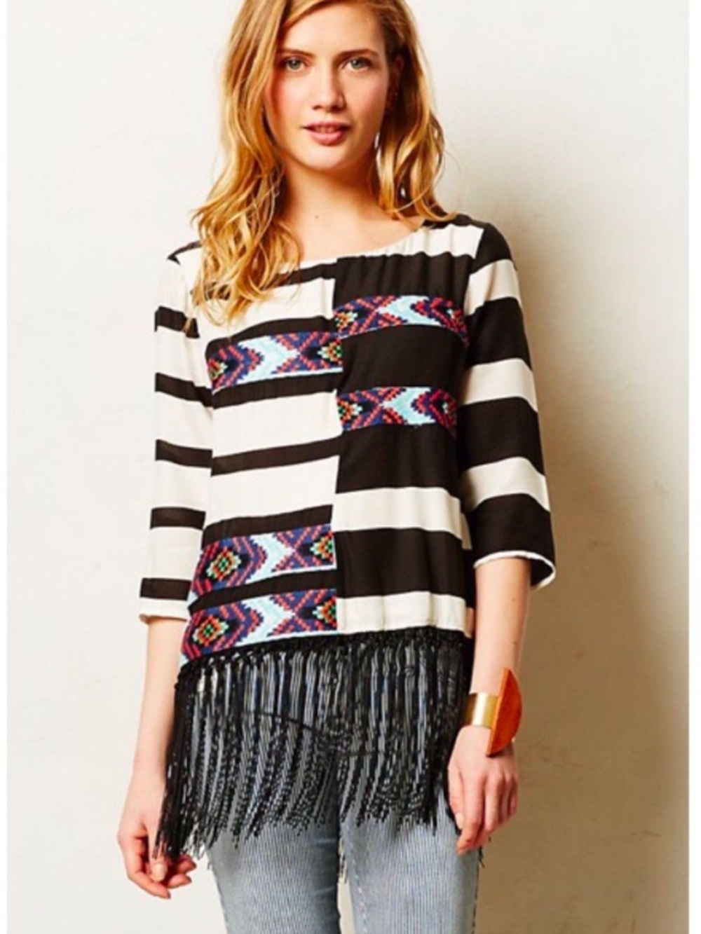 Anthropologie Floreat Latitudes Southwestern
Fringe Bottom Top Small